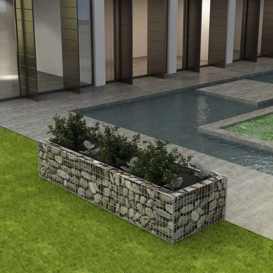 Gabion Plantenbak Verhoogd Staal 270 x 90 x 50 cm