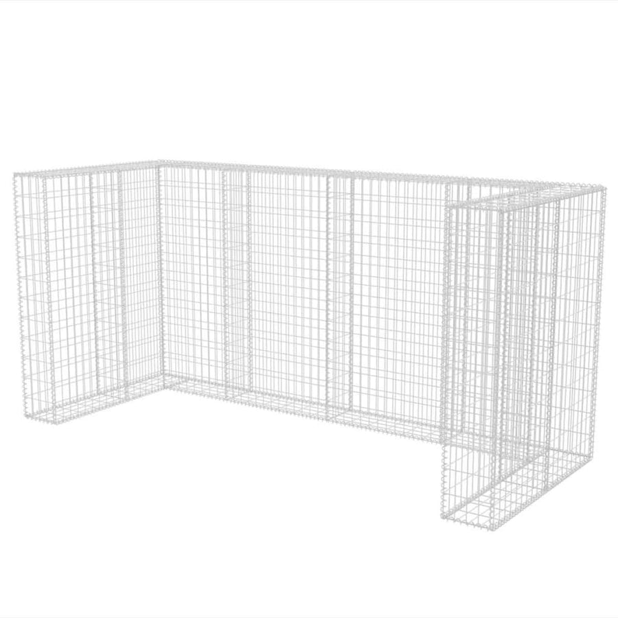 Schanskorf Drievoudige Vuilnisbak Ombouw Staal 250 x 100 x 120 cm