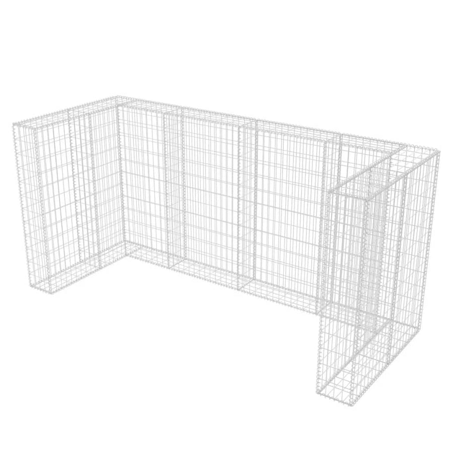 Schanskorf Drievoudige Vuilnisbak Ombouw Staal 250 x 100 x 120 cm