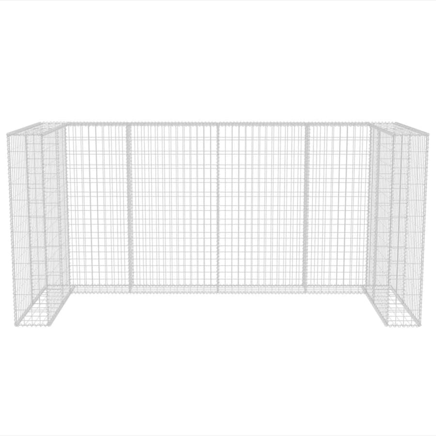 Schanskorf Drievoudige Vuilnisbak Ombouw Staal 250 x 100 x 120 cm