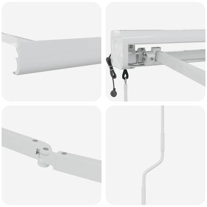 Zijde Frame Wit 400 × 300 cm Aluminium