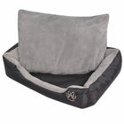 Dog bed with padded cushion size S black