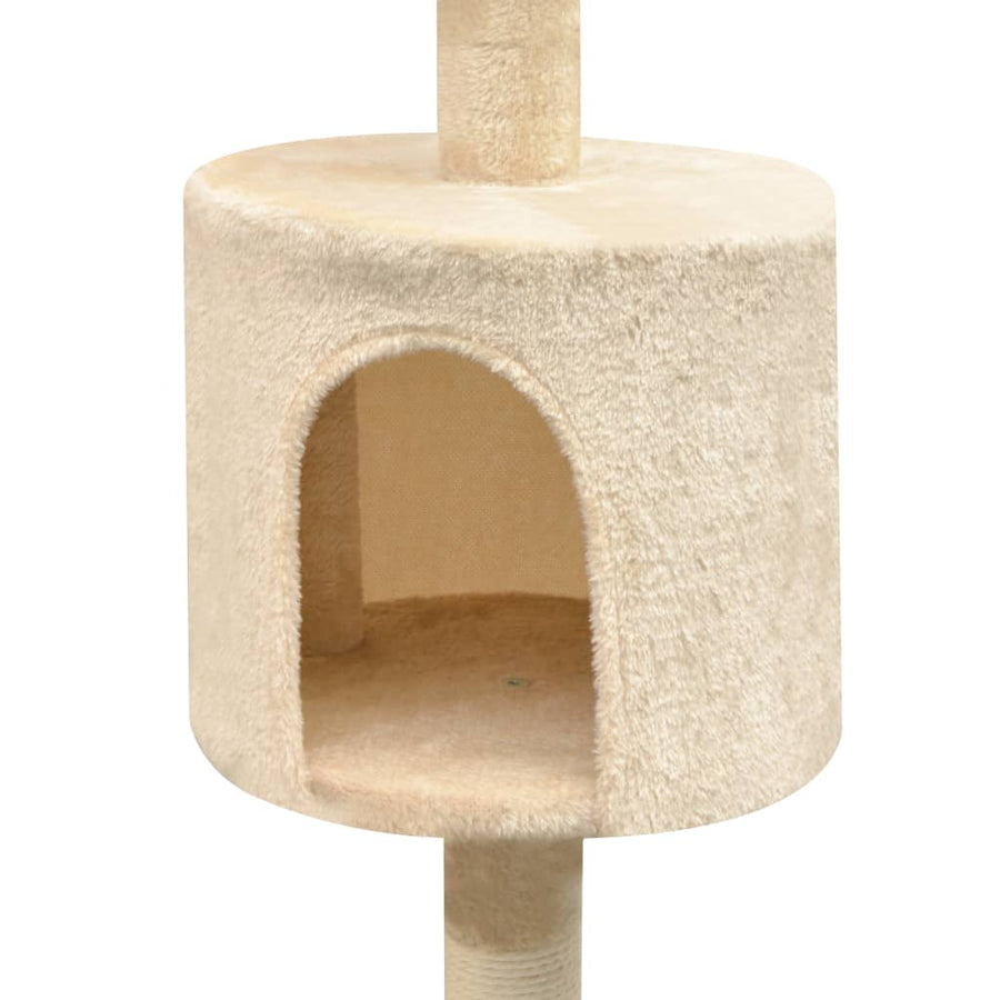 Kattenkrabpaal met sisal krabpalen 125 cm beige 96 x 35 x 125 cm Beige