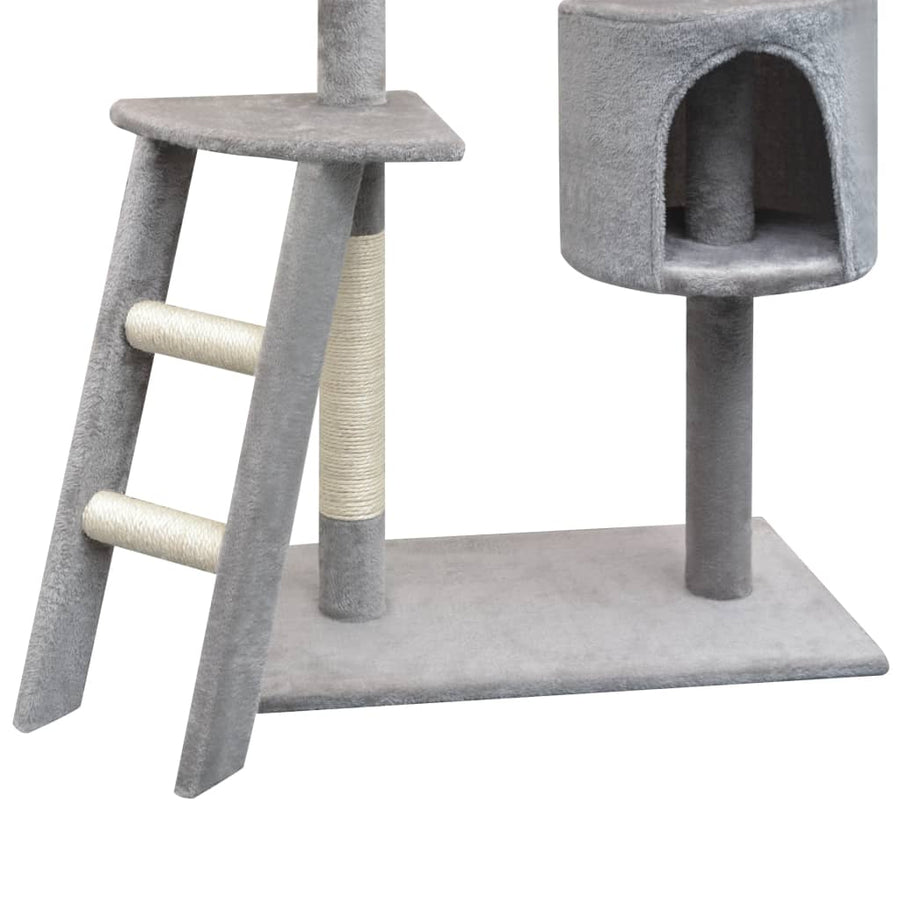 Kattenkrabpaal met sisal krabpalen 150 cm grijs 97 x 40 x 150 cm Grijs