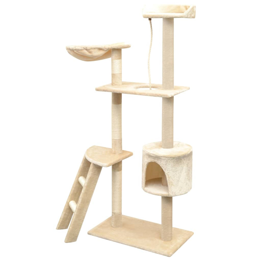 Kattenkrabpaal Met Sisal Krabpalen 150 Cm 97 x 40 x 150 cm Beige