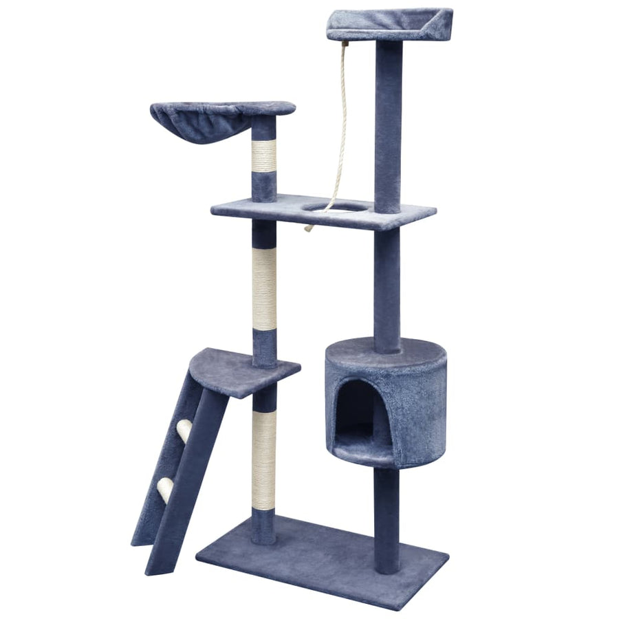 Kattenkrabpaal Met Sisal Krabpalen 150 Cm Donkerblauw 97 x 40 x 150 cm