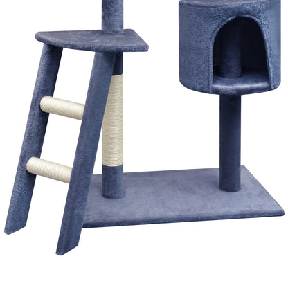 Kattenkrabpaal Met Sisal Krabpalen 150 Cm Donkerblauw 97 x 40 x 150 cm