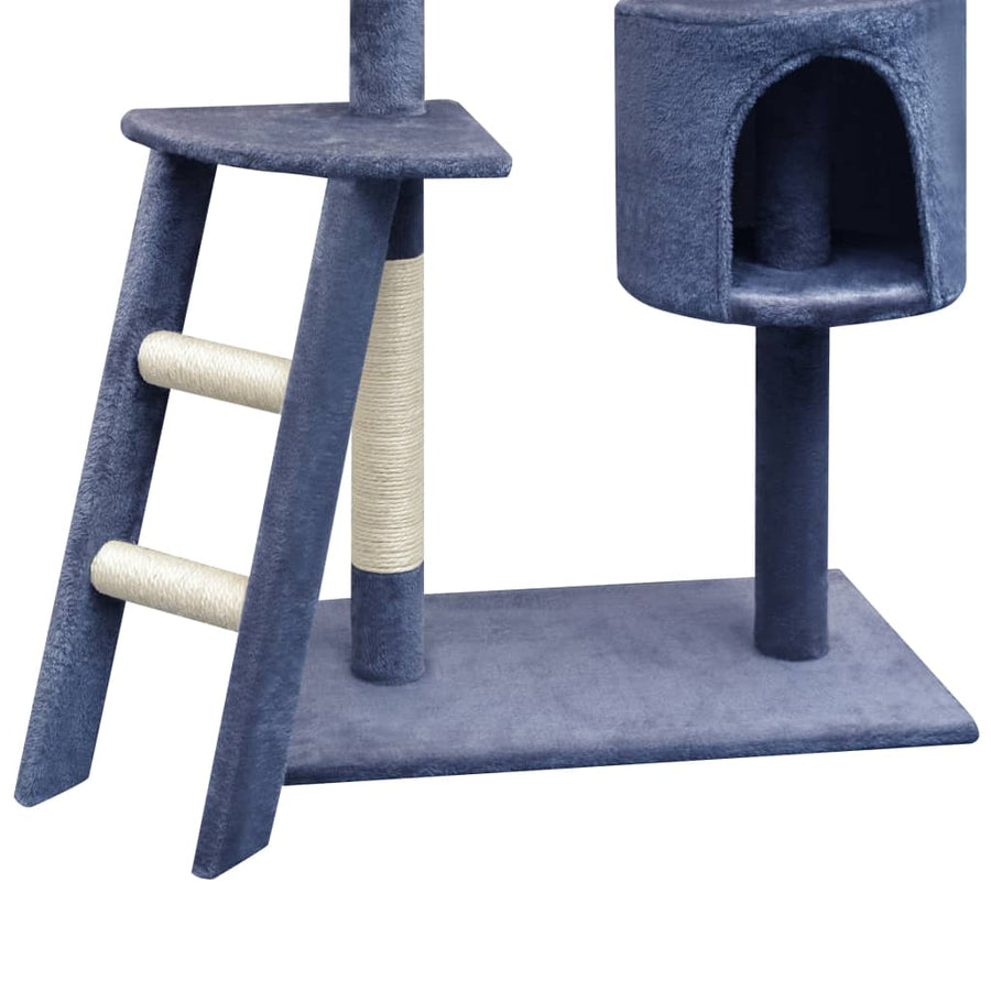 Kattenkrabpaal Met Sisal Krabpalen 150 Cm Donkerblauw 97 x 40 x 150 cm