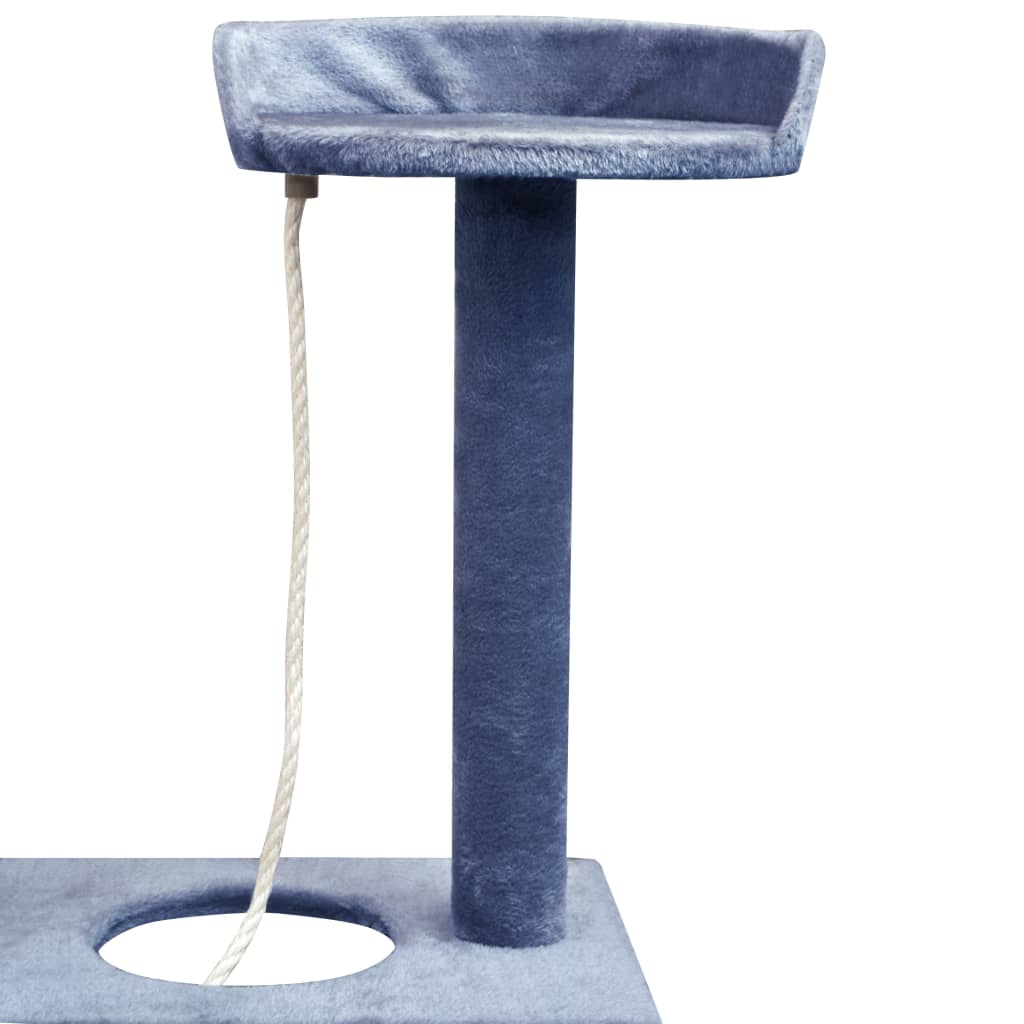 Kattenkrabpaal Met Sisal Krabpalen 150 Cm Donkerblauw 97 x 40 x 150 cm