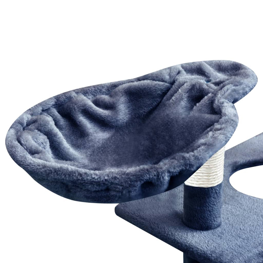 Kattenkrabpaal Met Sisal Krabpalen 150 Cm Donkerblauw 97 x 40 x 150 cm
