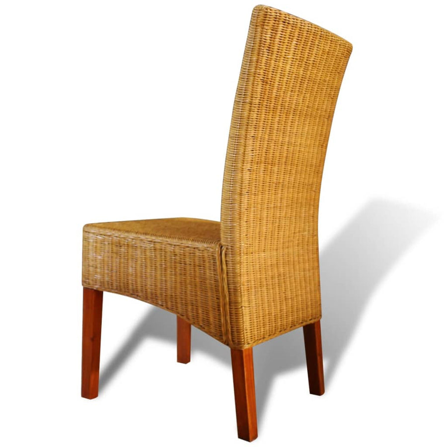 Eetkamerstoelen Natuurlijk Rattan Bruin 2
