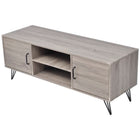 Tv-meubel 120x40x45 cm grijs MDF metaal
