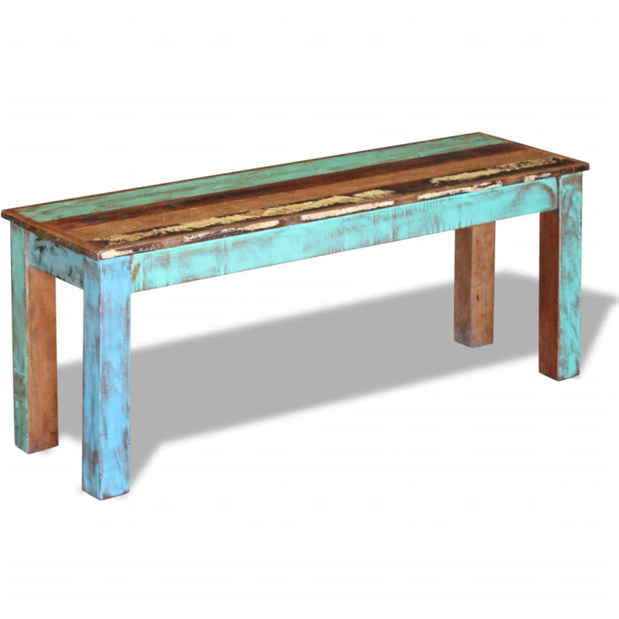 Bankje 110x35x45 cm massief gerecycled hout