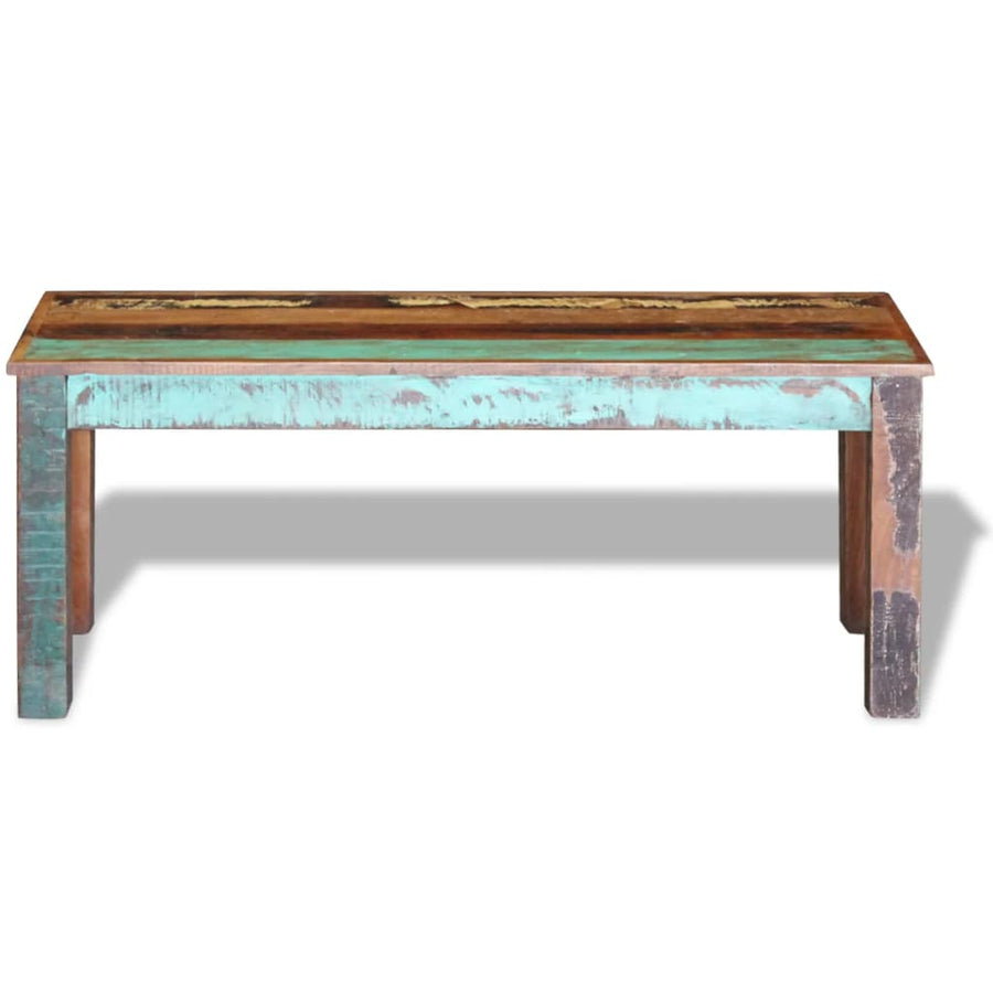 Bankje 110x35x45 cm massief gerecycled hout