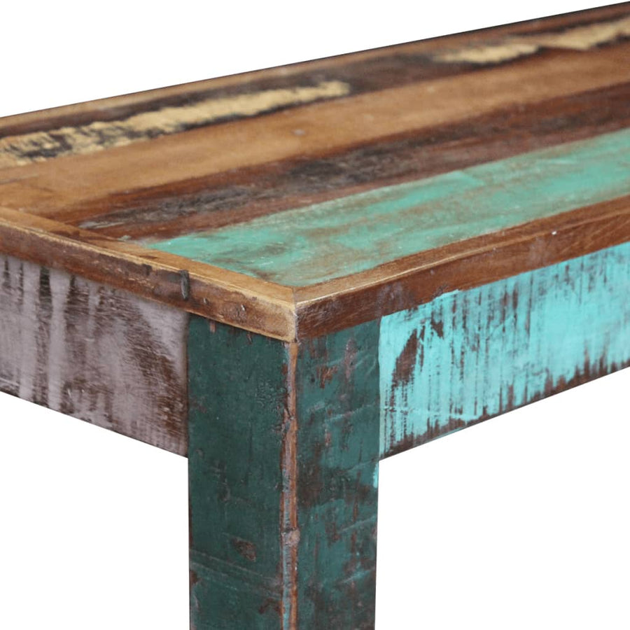 Bankje 110x35x45 cm massief gerecycled hout