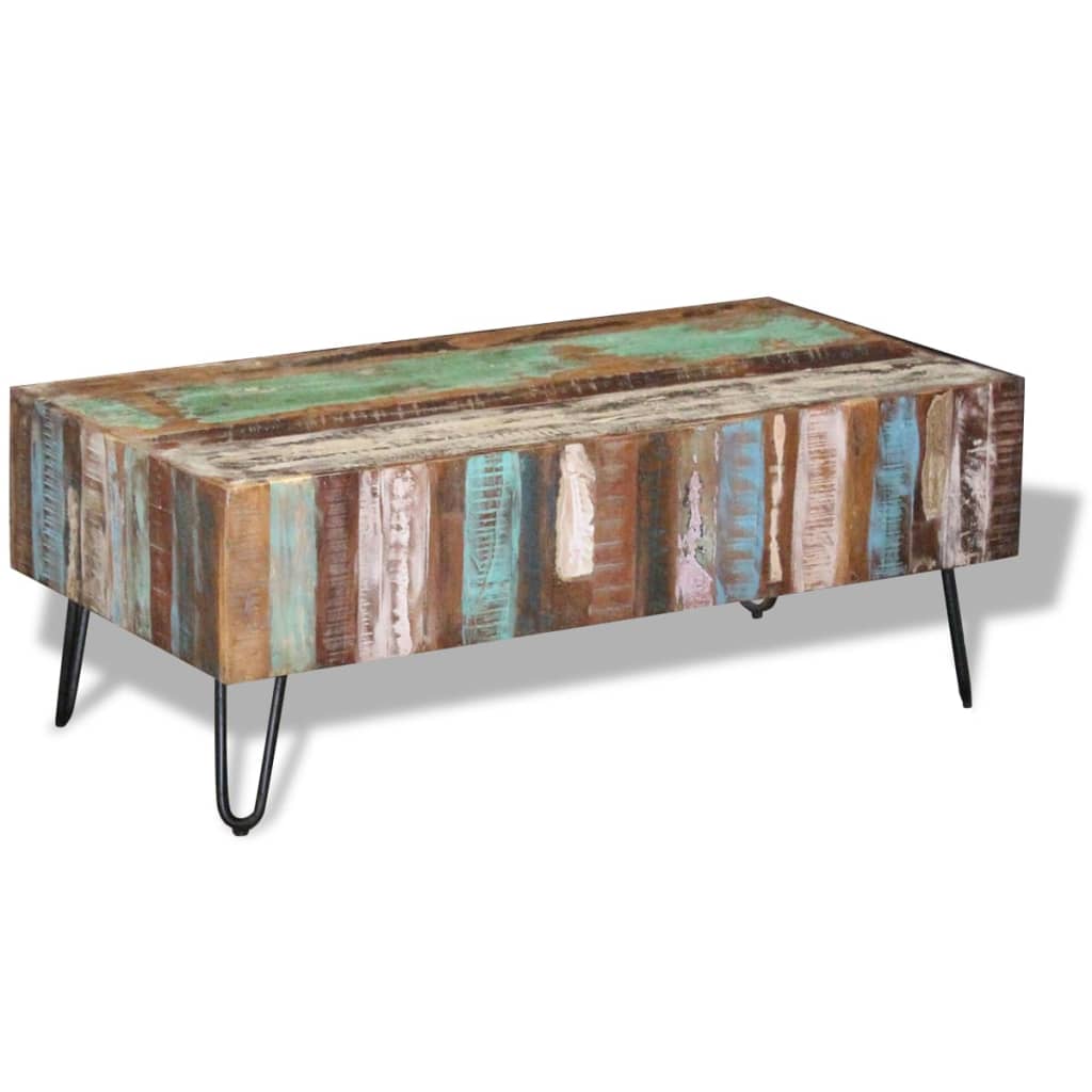 Salontafel 100X50X38 Cm Massief Gerecycled Hout