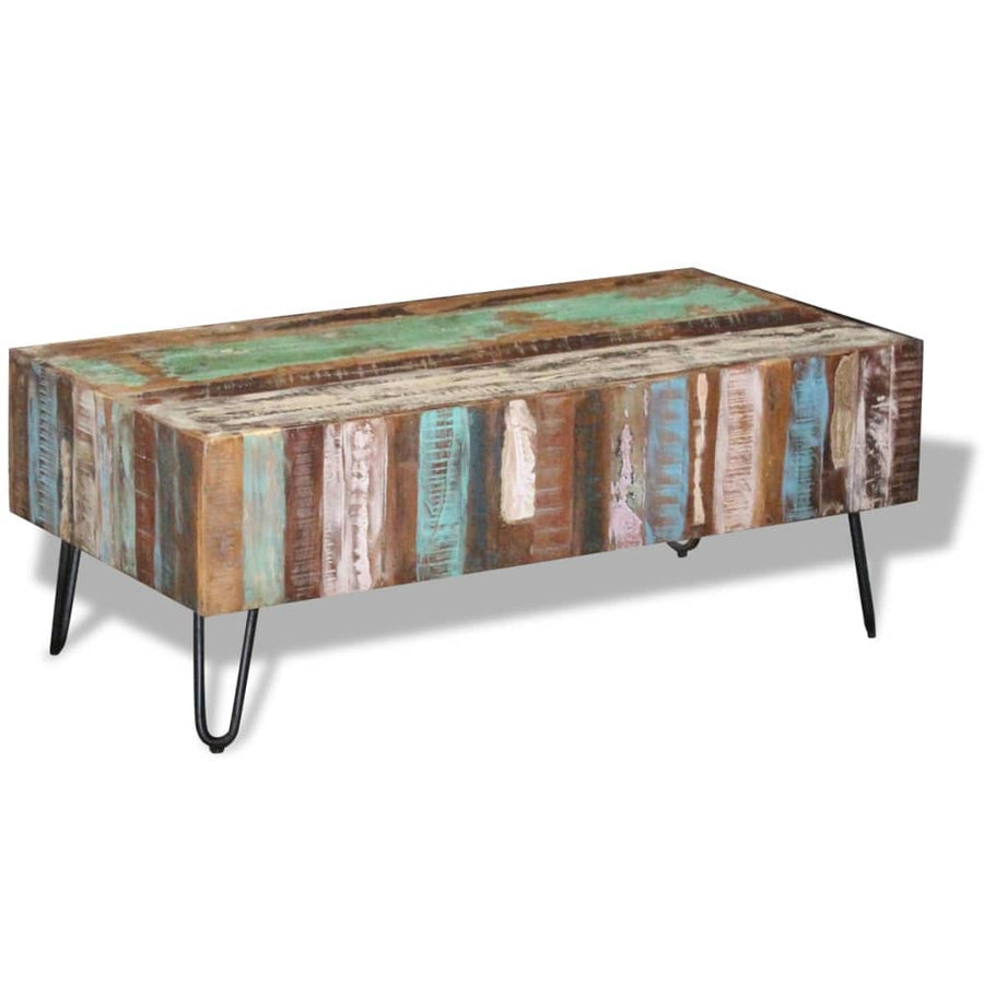 Salontafel 100X50X38 Cm Massief Gerecycled Hout