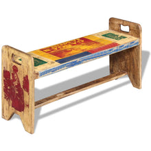 Bank 100X30X50 Cm Massief Gerecycled Hout