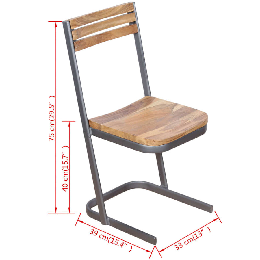 Eetkamerstoelen 2 St Massief Teakhout