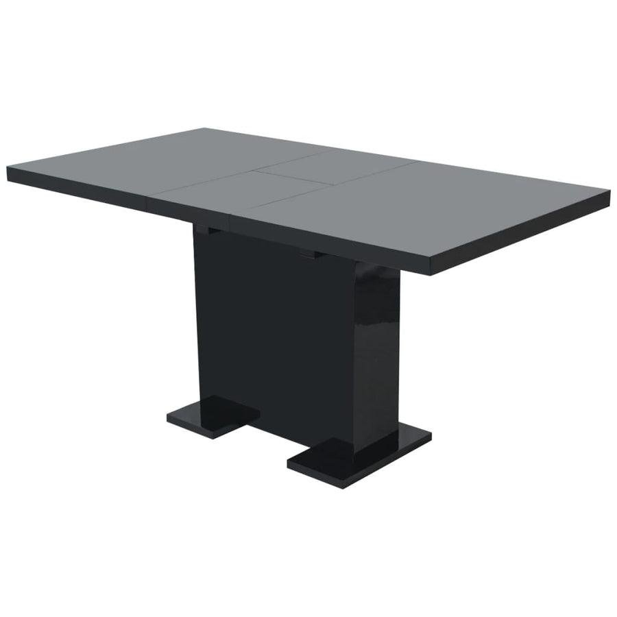Eettafel Uitschuifbaar Hoogglans zwart