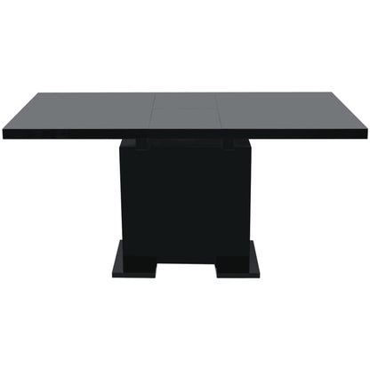 Eettafel Uitschuifbaar Hoogglans zwart