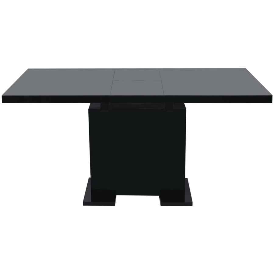 Eettafel Uitschuifbaar Hoogglans zwart