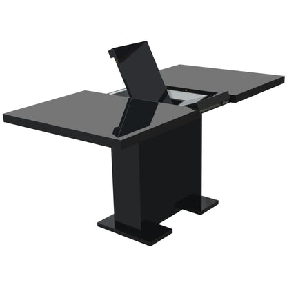 Eettafel Uitschuifbaar Hoogglans zwart