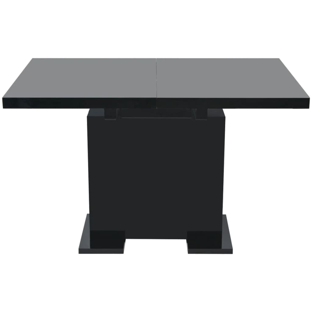 Eettafel Uitschuifbaar Hoogglans zwart
