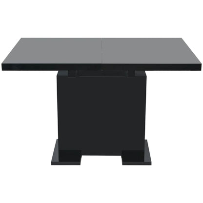 Eettafel Uitschuifbaar Hoogglans zwart