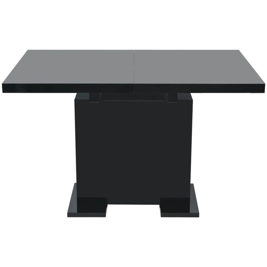 Eettafel Uitschuifbaar Hoogglans zwart