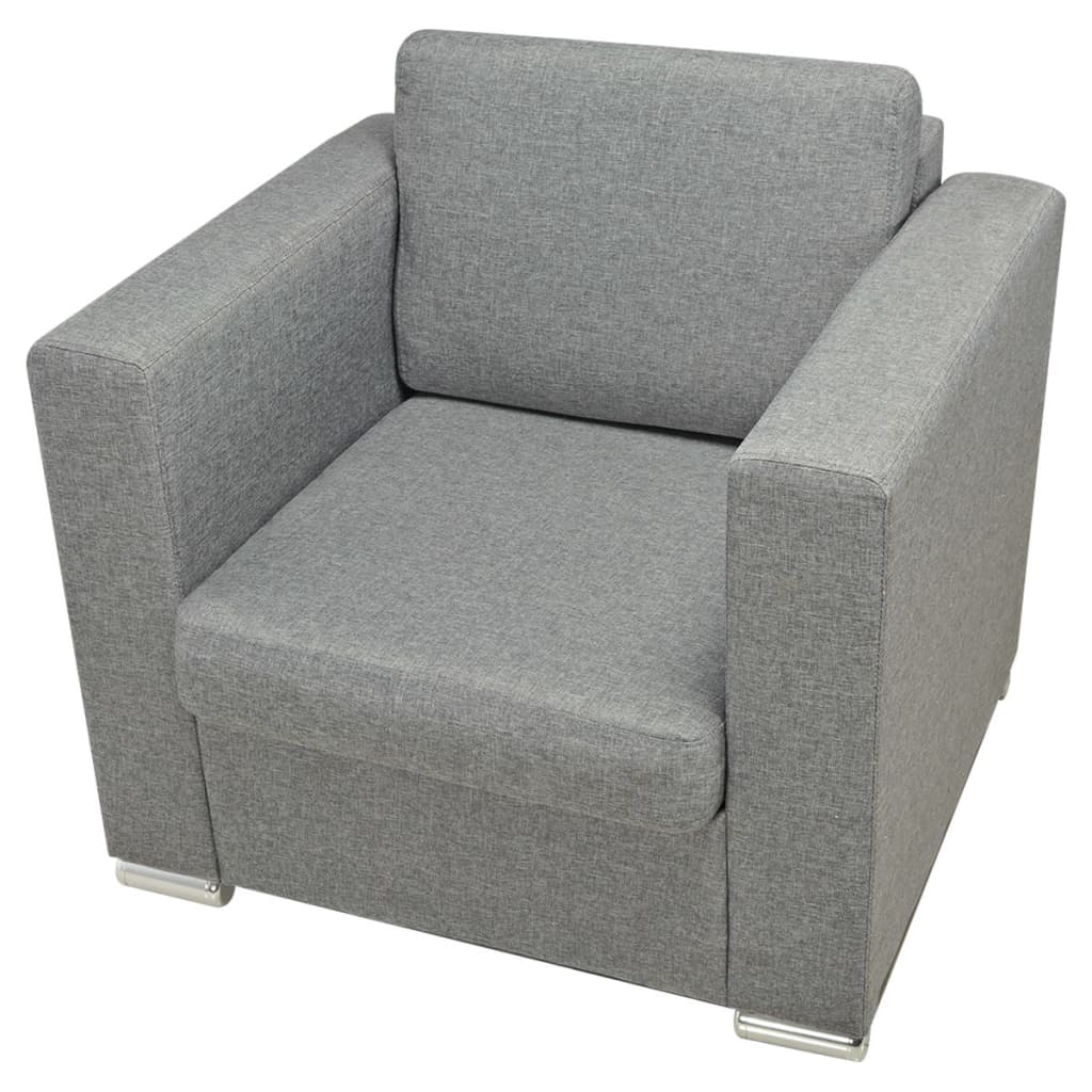 Fauteuil Stof Lichtgrijs 1