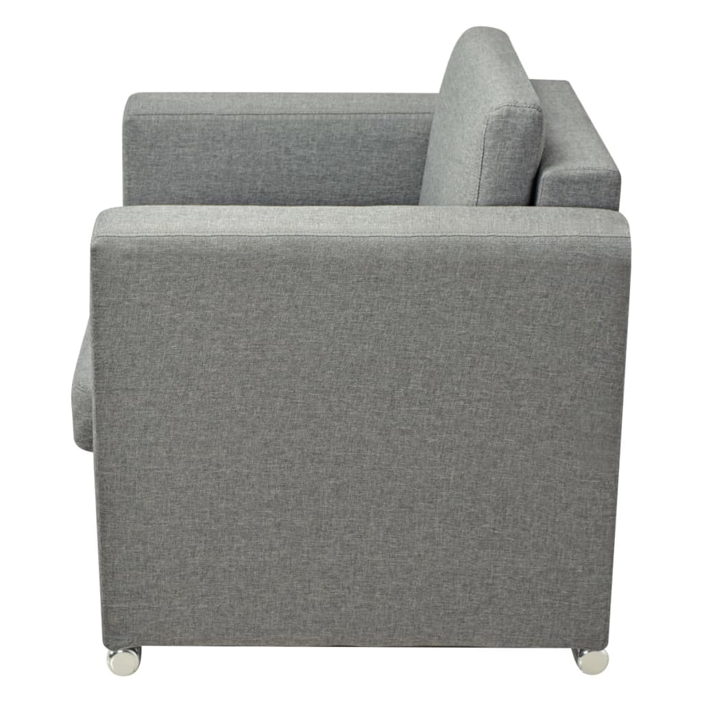 Fauteuil Stof Lichtgrijs 1