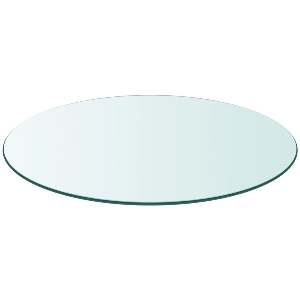 Tafelblad Van Gehard Glas 400 Mm Rond 1 Ø 40 cm Doorzichtig