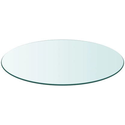 Tafelblad Rond 500 Mm Gehard Glas 1 Ø 50 cm Doorzichtig