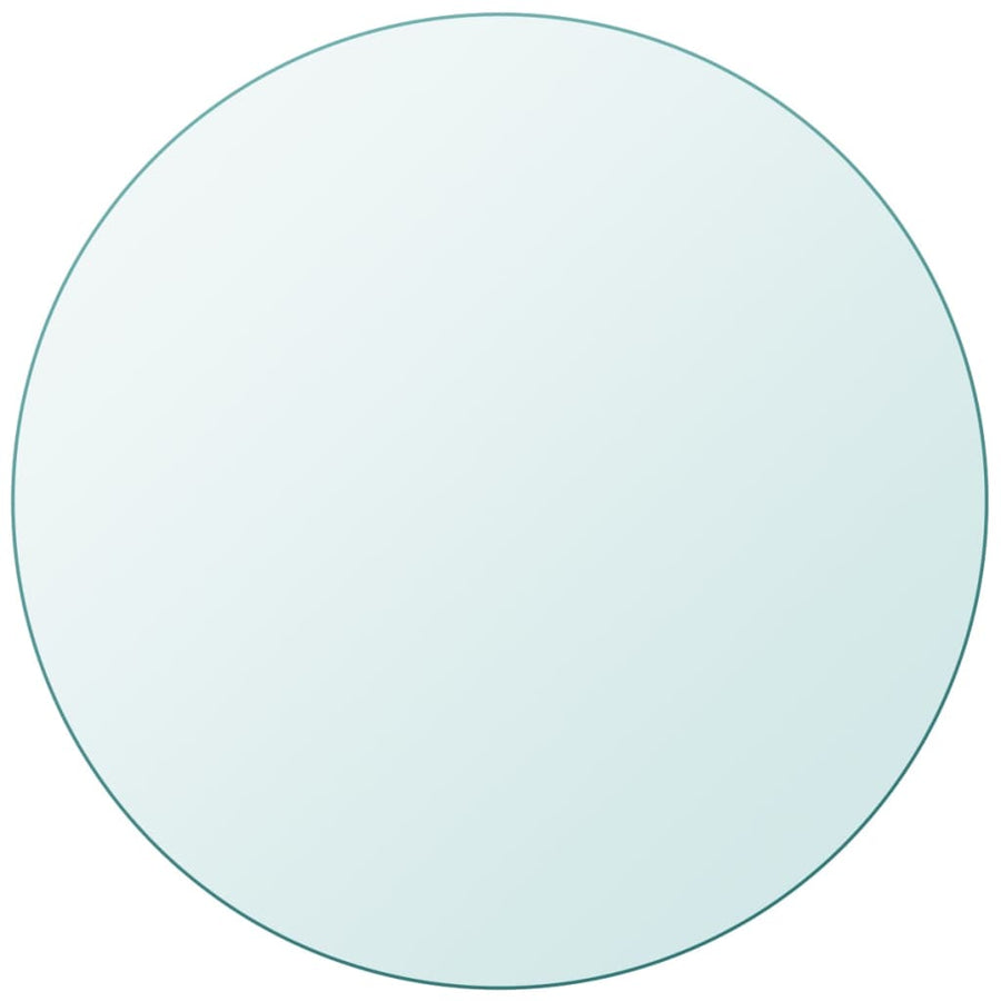 Tafelblad Van Gehard Glas 600 Mm Rond 1 Ø 60 cm Doorzichtig