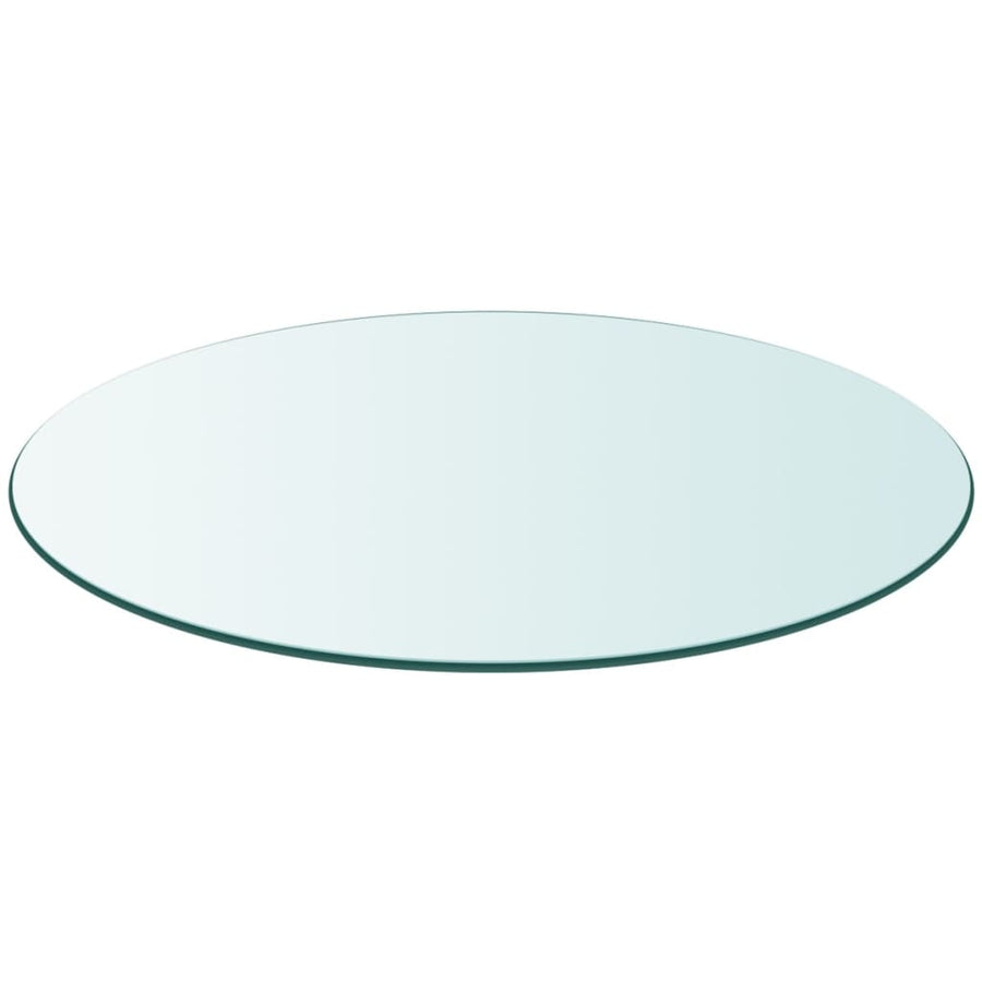 Tafelblad van gehard glas 700 mm rond Ø 70 cm Doorzichtig