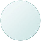 Tafelblad rond 800 mm gehard glas transparant