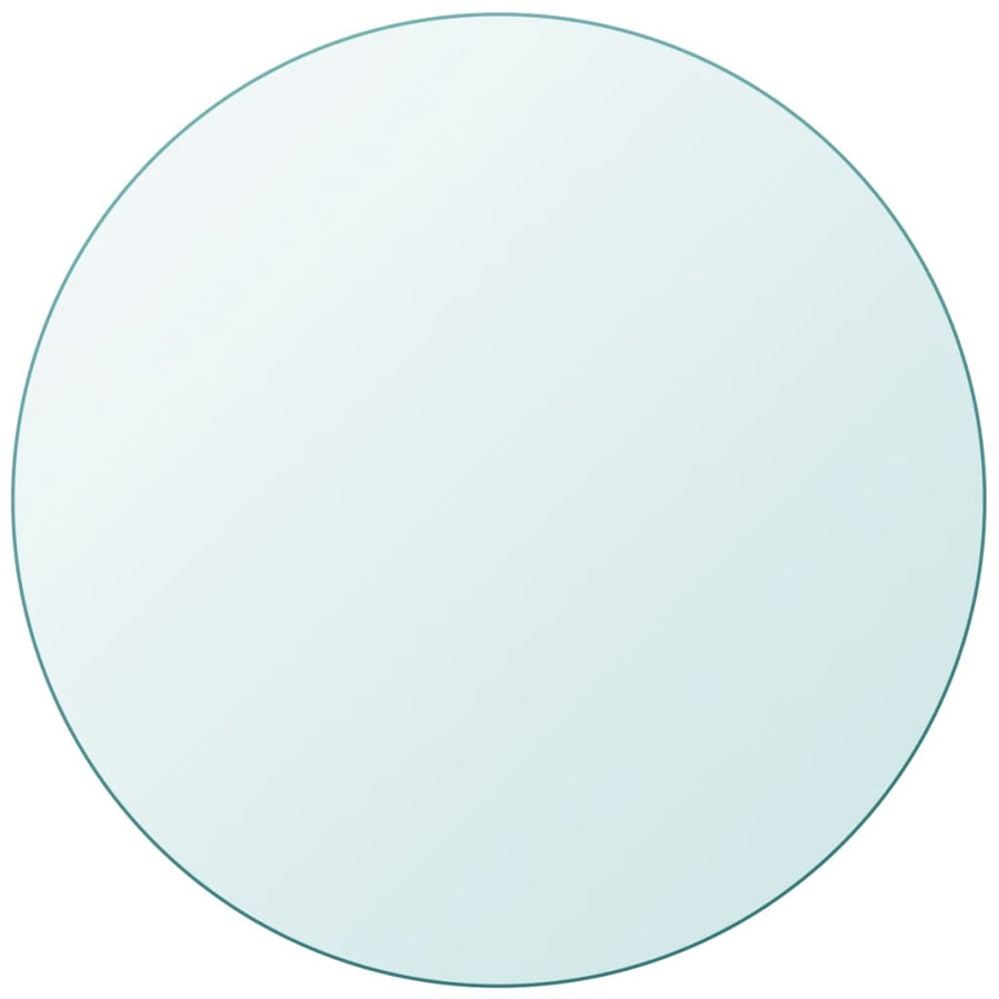 Tafelblad Van Gehard Glas 800 Mm Rond Ø 80 cm Doorzichtig