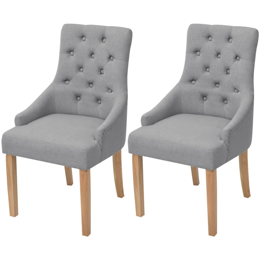 Eetkamerstoelen Stof 2 Lichtgrijs