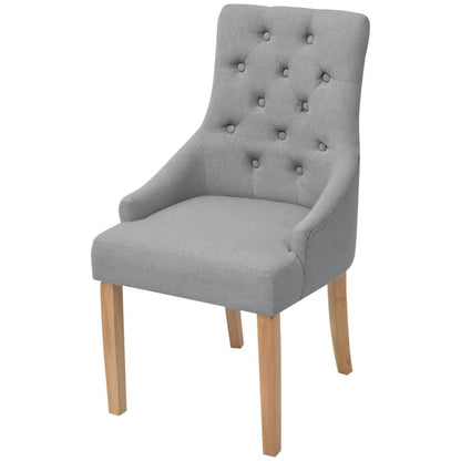 Eetkamerstoelen Stof 2 Lichtgrijs