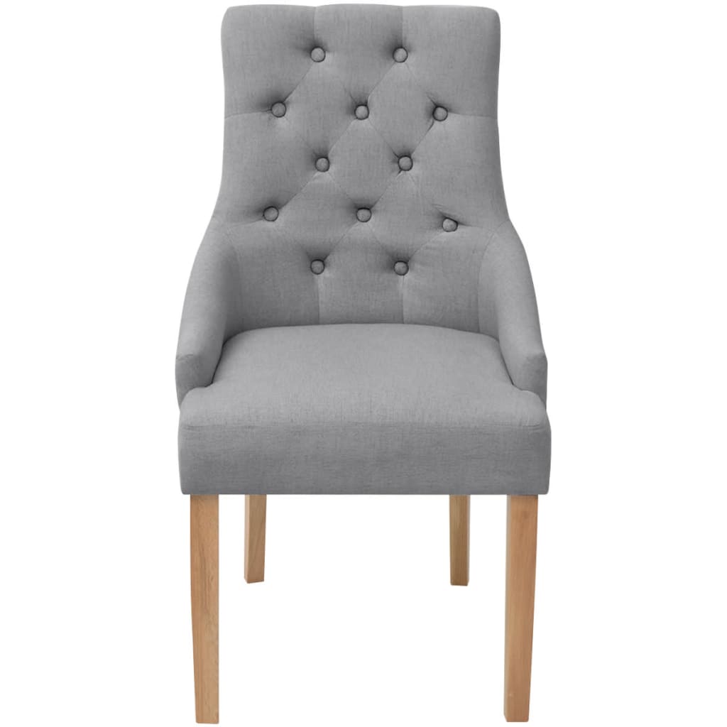 Eetkamerstoelen Stof 2 Lichtgrijs