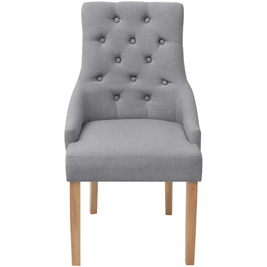 Eetkamerstoelen Stof 2 Lichtgrijs