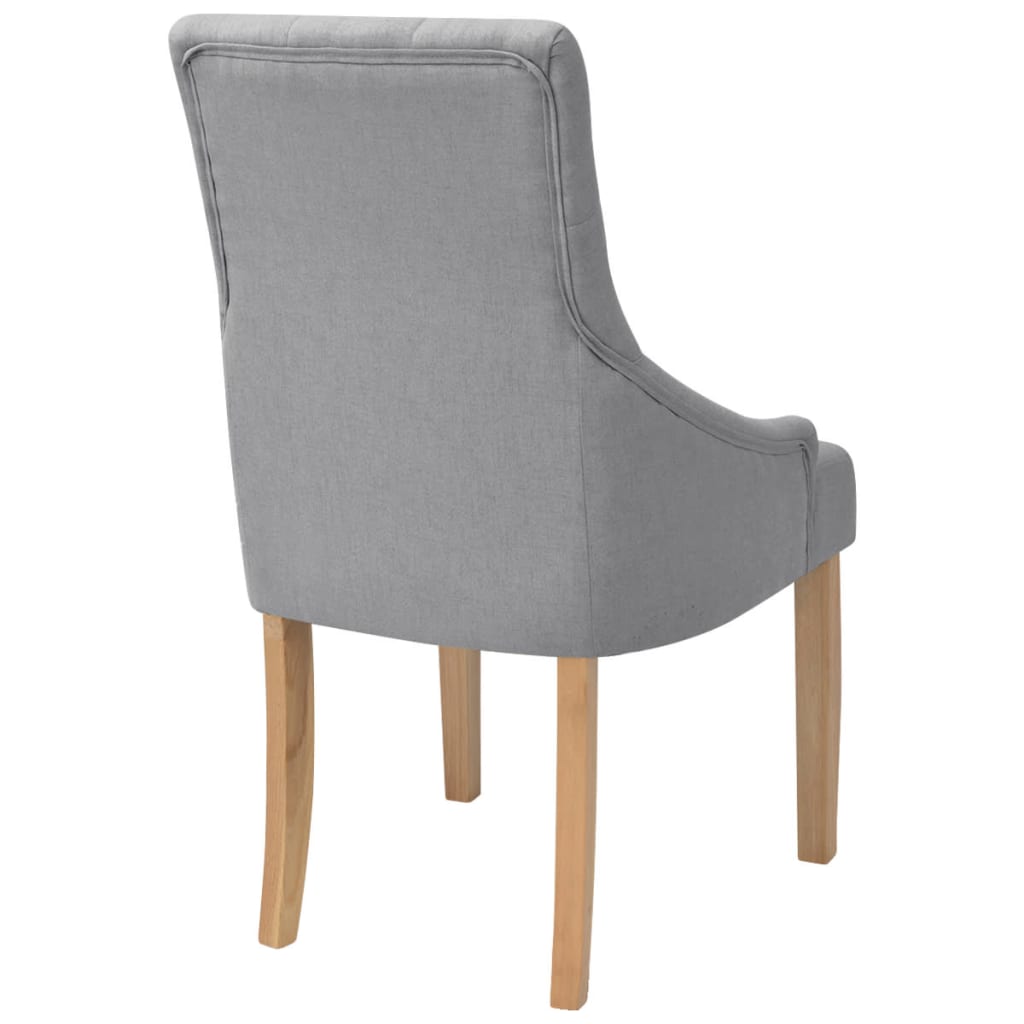 Eetkamerstoelen Stof 2 Lichtgrijs