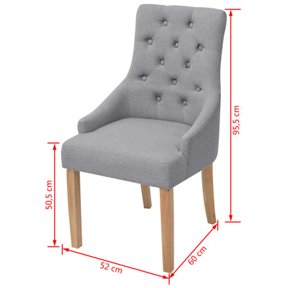 Eetkamerstoelen Stof 2 Lichtgrijs