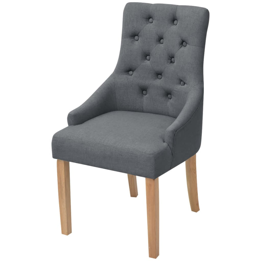 Eetkamerstoelen Stof 2 Donkergrijs