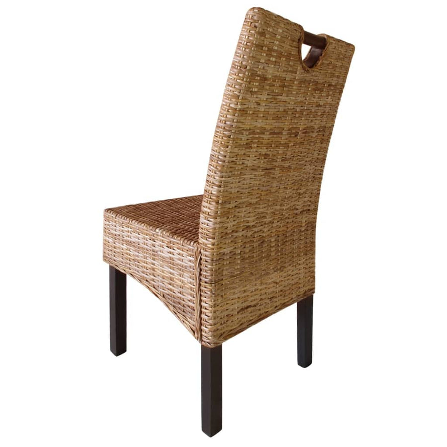 Eetkamerstoel Kubu 2 Stuks Rattan Mangohout