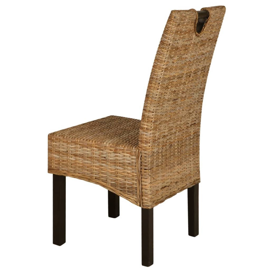 Eetkamerstoel Kubu 2 Stuks Rattan Mangohout