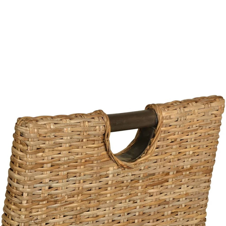 Eetkamerstoel Kubu 2 Stuks Rattan Mangohout