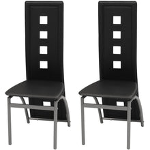 Eetkamerstoelen Kunstleer 2 Zwart