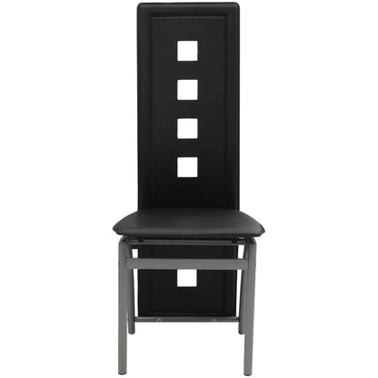 Eetkamerstoelen Kunstleer 2 Zwart